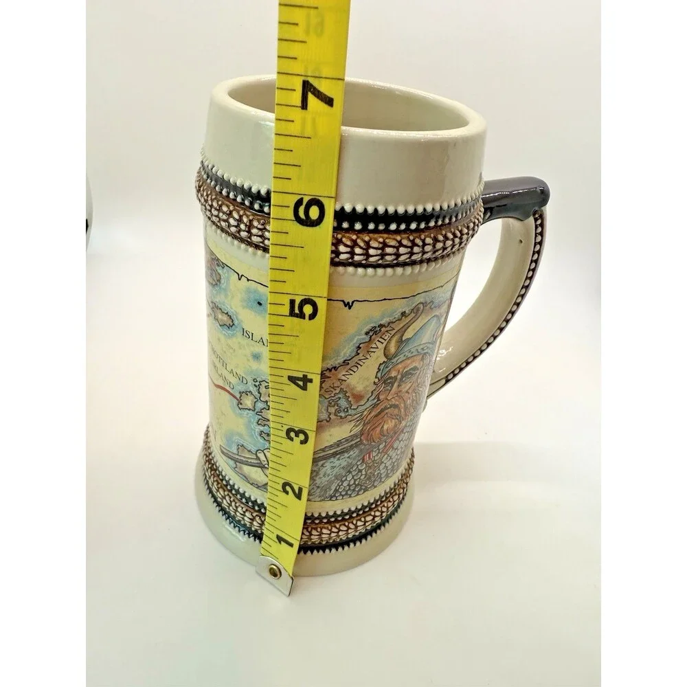 Leif Eriksson German Beer Stein 16oz Viking‎ Neue Welt New World Vintage